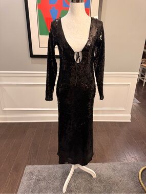 bardot audrina velvet mini dress Bardot Anthropologie Audrina Velvet Mini Black Dress Women's Size 4 SMALL NWT